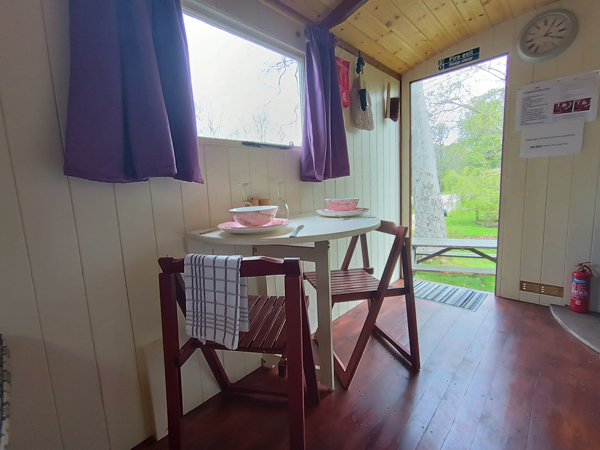 Shepherd's Hut through the door